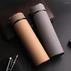 Water Bottles Classic Rubber Paint Custom High-End Leather Case 304 Double Layer Insulation Men's & Women's Business Stainless