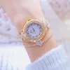 BS Be Sister Full Diamond 2022 Słynna marka Elegancka zegarek dla kobiet Stal Clock Montre Femme 2023 G230529
