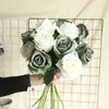 Decoratieve Bloemen Zijde Rode Roos Simulatie Bloem Bruidsboeket Woondecoratie DIY Krans Vellen Handwerk Kunstmatige