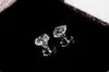 Stud Crystal Zircon Real 925 Sterling Silver Boucles d'oreilles Canal Cubic Zirconia Silver Stud Boucles d'oreilles pour les femmes Bijoux en argent sterling J230529