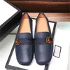 2023 Äkta läder Men Casual Shoes Luxury G Brand italienska män Loafers Moccasins andningsbara slip på svarta körskor plus storlek 38-46