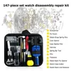 Repair Tools Kits 147pcs Watch Tool Kit Watchmaker Link Pin Remover Case Opener Spring Bar Horlogemaker Gereedschap nh35 Clock Set 230530