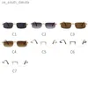 선글라스 빈티지 브라운 테두리 사각형 선글라스 남성 브랜드 명확한 렌즈 안경 프레임 안티 블루 라이트 안경 여성 태양 안경 L230523