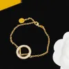 Pulsera de mujer Diseñadores de lujo Pulsera de cristal para mujer Letra F Brazalete para regalo de boda Joyería de diseñador