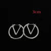 Fashion Womens Circle Simple Studs Earrings Hoop 3 Sizes Top Quality Brass engagement Earring For Lady Gifts