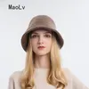 Szerokie brzegowe czapki wiadra czapki wełna wełna kapelusz koreańska moda japońska retro jesienna zimowa dzianina panama cap fisherman hat girl fedora hat kobiety czarne czapki 230529