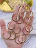 Brincos de argola 5Pairs Gold Bated Colorful Zircon Hoops Bohemia Round Circle Declaração Post Charm Women Jewelry Gift