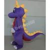 Purple Dragon Mascot Costume Simulação Simulação Cartoon Personagem de Anime Tamanho Os adultos Tamanho de publicidade ao ar livre de Natal