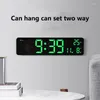 Väggklockor 10 tum LED Digital Alarm Clock Temperaturdatum Display monterad eller stående för vardagsrumsdekoration