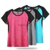 女性用Tシャツ（M-4XL）女性クイックドライTシャツエラスティックシャツスポーツタイツジムマラソンランニングフィットネストップクロスフィットティーティーJ2305