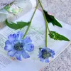 Decorative Flowers Cornflower Branch With Green Leaves Silk Artificial For Home Wedding Decorations Flores Chrysanthemum Christmas Decor