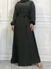 Abbigliamento etnico Selle Stile semplice Abiti marocchini Caftano Turchia Tinta unita Gulf Abaya Abito lungo da donna islamica Musulmano Abito saudita Ramadan 230529