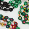 Chaînes Anniversaire Perle Tissé Vintage Multi-couches Long Collier Bohème Ethnique Noix De Coco Pendentif