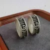 gioielli di design bracciale collana anello Sterling nero fatto a mano vecchio anello coppia opaco gioielli malenew