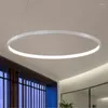 Ljuskronor AC85-265V Circle Pendant Chandelier Lighting for Dining Kitchen Room Rings Aluminium hängande lyster de plafond moderne