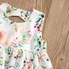 Clothing Sets Summer Newborn Baby Girl Clothes Sleeveless Round Neck Floral Rabbit Print Vest Solid Shorts Baby's