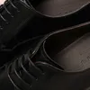 oxford Style Leather Mens Shoe Genuine Leather Dress Shoes Man Black Brown Lace Up Elegant Men Formal Business Square Head Shoe