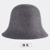 Brede rand hoeden emmer hoeden Panama warme winter dames emmer hoed voor tieners voelde wollen hoed voor meisje SAUTUMN EN Winter Fashion Fur Black Hip Hop Hat Cap 230529