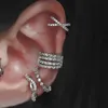 Stud 1PC Helise Conch Fałszywe przekłuwanie chrząstka do uszu na kolczyku dla kobiet Dainty Ear Clip Microset CZ Earing Biżuteria Kae297 J230529