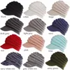 Berets Winter Beanie Visor Warm Hat Peaked Sboy Cap Cable Breaky Bun Sports omringd