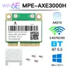 CARDS WIFI 6E AX210HMW MINI PCIe WiFi -kort Bluetooth 5.3 för Intel Ax210 Network Card WiFi 6 AX200 802.11ax Wireless Adapter