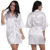 Top Women's Sleepwear Female Sexy Pajamas Black White Deep V-Neck Lace Stitching Erotic Lingerie Bridal Lacing Dressing Gown