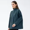 Vestes pour femmes automne et hiver femmes plissées courtes coton vêtements à manches longues manteau lâche col montant couleur unie femmes