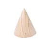 Jewelry Pouches Unfinished Unpainted Wooden Cone Bracelet Display Frame Clock