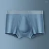 Underpants Mens Underwear Boxers Shorts Homme 60S Modal Panties Man Solid Antibacterial Latex 3D Pouch Male Cueca Calzoncillo