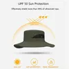 Berretti Fashion Boonie Hat Uomo Pesca Protezione anti-UV Cappelli da sole per esterni Cappellini pieghevoli a tesa larga per safari