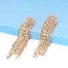 Dangle Earrings Juran 2023 Long Crystal Drop Fashion Design Full Rhinestone Tassel for Women Jewelryギフト卸売