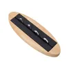 Sacchetti per gioielli 1PC ovale grigio scuro in legno pratico espositore portaoggetti organizer per orecchini anelli