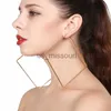 Stud BLIJERY Trendy Oversize Geometric Big Hoop Earrings For Women Basketball Brincos Exaggerated Large Square Earrings Punk Jewelry J230529 J230529