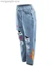 Jeans da donna LW Butterfly Letter Print Jeans strappati Donna Pantaloni casual in denim Pantaloni da strada Pantaloni slim in denim elasticizzato (No Stretch) T230530