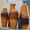 Vases Wood Vase Decoration Flower Arrangement Dried Table Top Nordic Southeast Asian Style Home