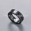 designer di gioielli braccialetto collana anello Xiao stesso antico anello in ceramica bianco nero coppia dritta
