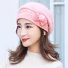 Berets HT2908 Thick Warm Women Winter Hat Fleece Lined Fur Skullies Beanies For Solid Knitted Beret