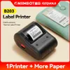 Skrivare 2050mm Thermal Label Printer Plus Paper Rolls Multifunktionella Mini Adhensive Hand Streckkod Sticker Maker Niimbot B203 Samma B21