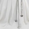 Paski metalowy pasek łańcucha talii dla kobiet elegancka dekoracja ubrania ciała regulowana damska wisiorek miłosny