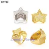 Fashion Fine Jewelry Cluster Ring Real Gold Plated 925 Silver Rock Diamond Rings Men Iced Out Vvs Moissanite Hip Hop Ring