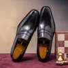 Zapatos Oxford de boda hechos a mano para hombre, zapatos de vestir planos de cuero genuino negro y marrón, mocasines formales de negocios de verano de diseñador de lujo