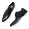 2023 Mens New Business Leather Shoes Summer Lace-Up Fashion Black Brown Островая на ногал