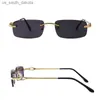 نظارة شمسية عتيقة بنية بني مستطيلات شمسية الرجال العلامة التجارية العلامة
