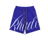 Rhude Shorts Designer Mens Shorts Rhude Lettering Logo Jacquard gebreide wol Casual shorts Men Women Sport Running Shorts Home Buiten broek Rood S-XL