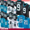 Carolina''Panthers'9 Bryce Young Football Jersey Jeremy Jeremy Chinn Jaycee Horn Carolinas Miles Sanders Panther Damiere Ickey Ikem Ekwonu Sam Mills Luvu