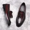 Högkvalitativa män avslappnad öre loafers oxford skor mode manlig bekväm äkta läderskor män lata tofs klänningskor