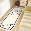 Carpets INS Cute Children's Room Cartoon Bedside Blanket White Nordic Bedroom Carpet Balcony Bay Window Long Strip RoomRug