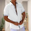 メンズカジュアルシャツスタイリッシュな男性シャツカーディガンソフトバケーション通勤夏のトップガーメント