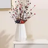 Dekorativa blommor Artificial Berry Branch Simulation Flower Cutlings PVC 40cm Högkvalitativ Party Red and Blue American Independence Day