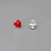 designer sieraden armband ketting ring in elkaar grijpende emaille rode persoonlijkheid veelzijdige hartvormige damesoorbellen